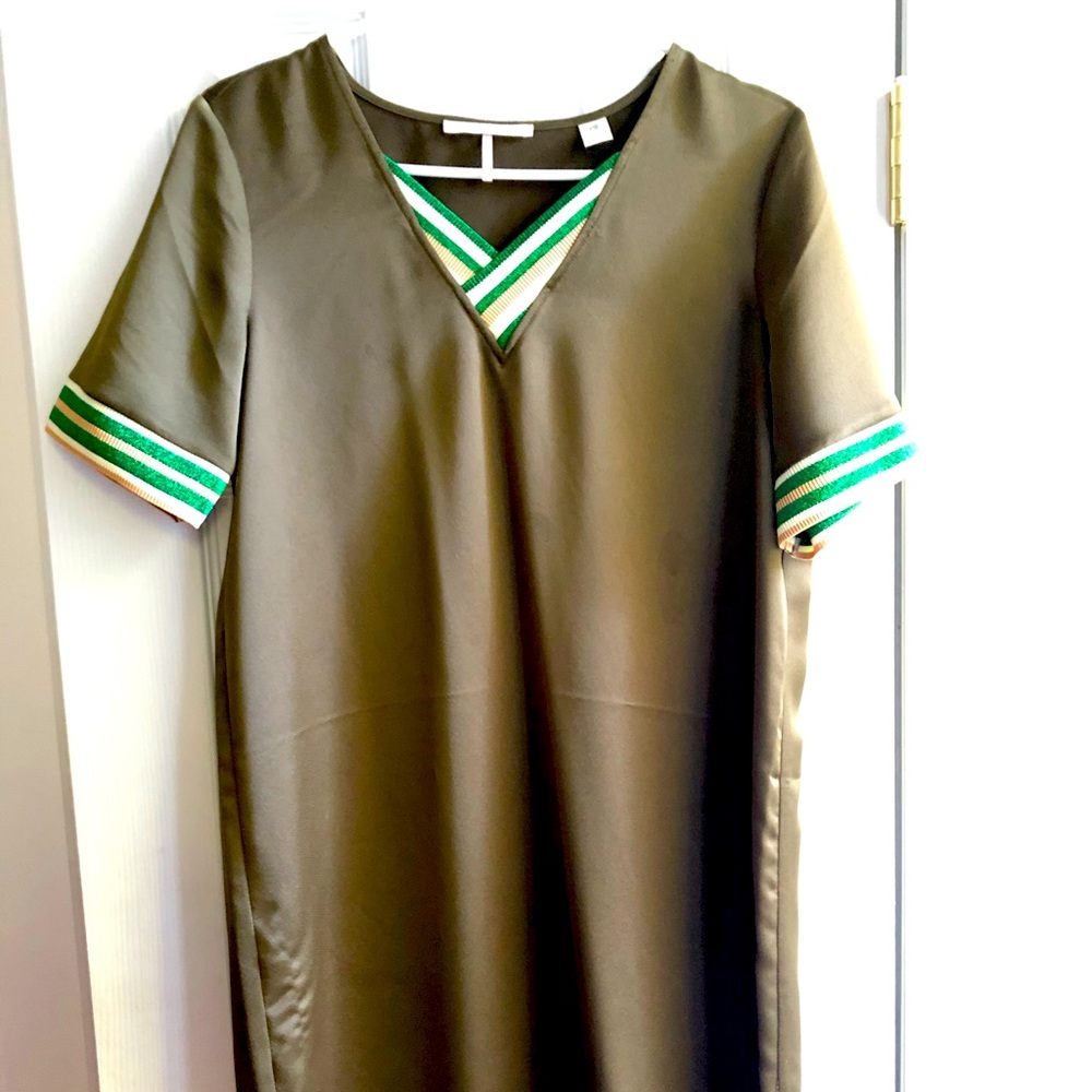 Dark Green Silk Dress